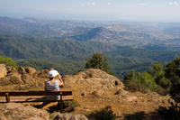 Cyprus, Eindpunt Persephone wandeling bij Troodos. Cyprus, Eindpunt Persephone wandeling bij Troodos.