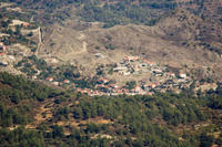 Cyprus, Eindpunt Persephone wandeling bij Troodos. Cyprus, Eindpunt Persephone wandeling bij Troodos.
