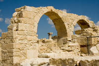 Cyprus, Kourion opgravingen, Basilica Cyprus, Kourion opgravingen, Basilica