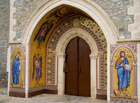 Cyprus, Kykko klooster, bij de uitgang Cyprus, Kykko klooster, bij de uitgang