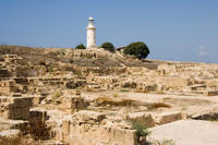 Cyprus, Pafos, bij de akropolis, het romeinse odeon Cyprus, Pafos, bij de akropolis, het romeinse odeon