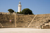 Cyprus, Pafos, bij de akropolis, het romeinse odeon Cyprus, Pafos, bij de akropolis, het romeinse odeon
