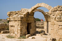 Cyprus, Pafos, het kasteel Saranda Kolones Cyprus, Pafos, het kasteel Saranda Kolones