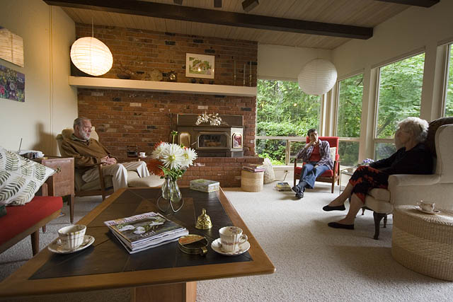 de woonkamer de woonkamer